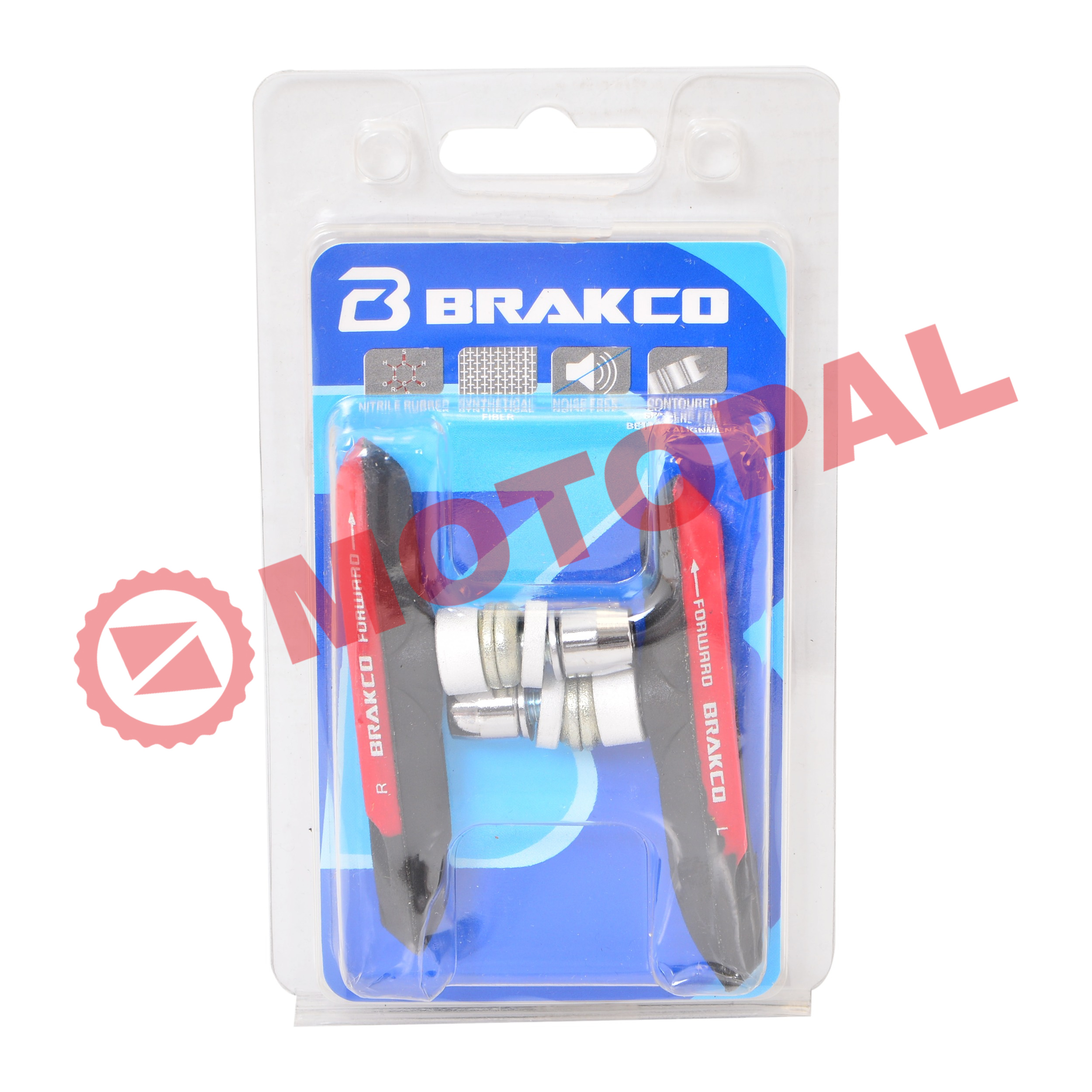V BRAKE FREN PABUCU - 4 MEVSİM [KIRMIZI / SİYAH] BRAKCO  TAIWAN