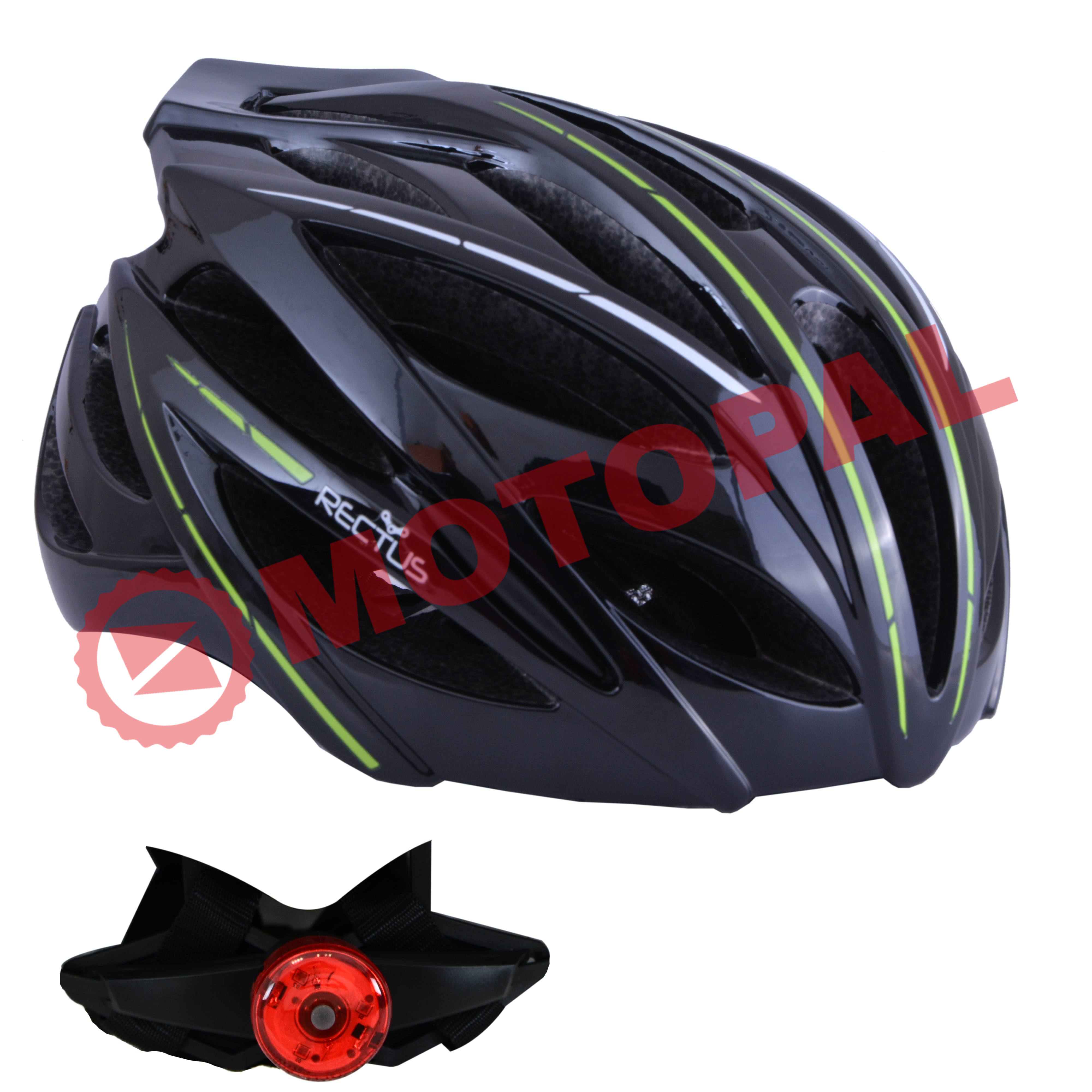 BİSİKLET KASKI YETİŞKİN LEDLİ - FİLELİ [KARIŞIK RENK]  R-19  [58 - 61 cm / L]  RECTUS