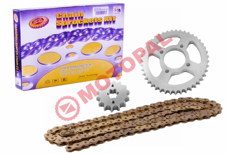 O RİNGLİ  ZİNCİR DİŞLİ SET [GOLD] [14T/45T] [428H x 118L] YBR - SFR