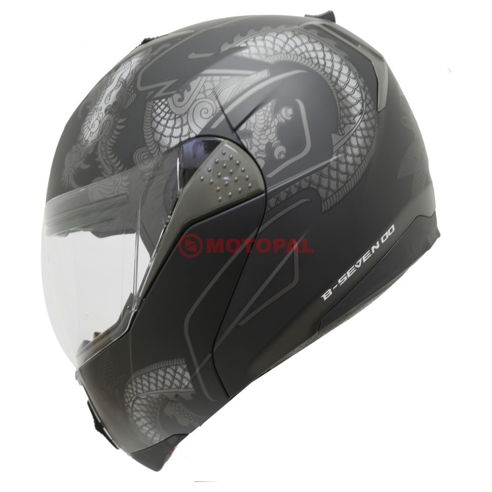 BEON- ÇENE AÇILIR VİZÖRLÜ KASK [B700] [EJDERHA DESEN] [XL]