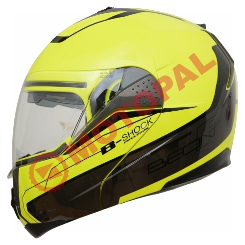 BEON- ÇENE AÇILIR VİZÖRLÜ KASK [B700] [NEON SARI] [B-SHOCK] [L]