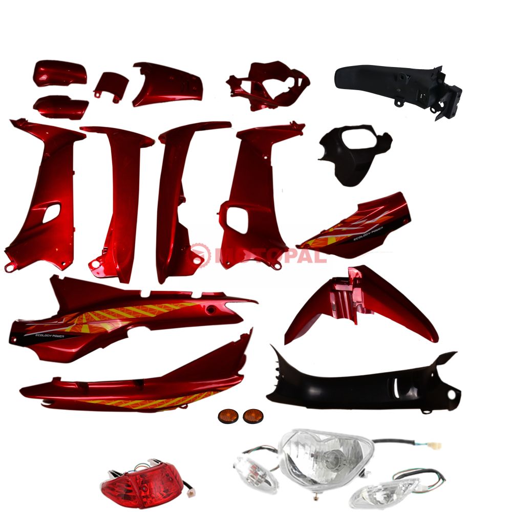 KAPORTA SET [KIRMIZI] [FAR+STOP+SİNYAL DAHİL] [KALIPSO - ÇELİK] CUB