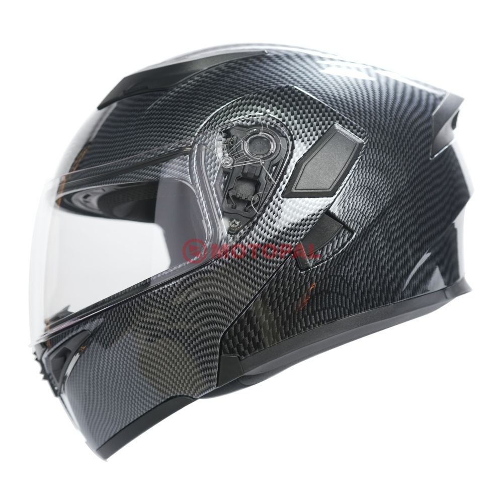 KC-ÇENE AÇILIR VİZÖRLÜ KASK [KC902] [KARBON] [XL] E BELGELİ