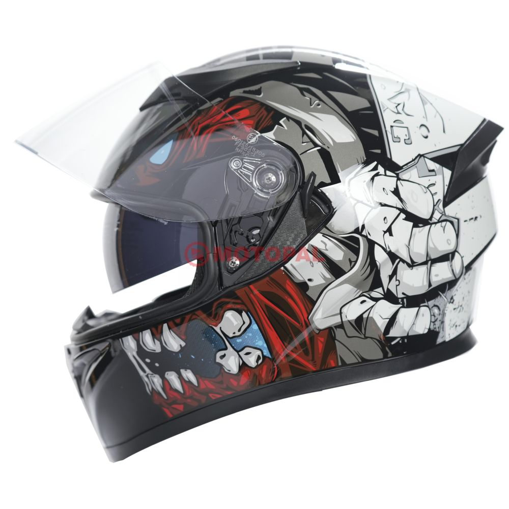 KC-KAPALI VİZÖRLÜ KASK [KC316-1] KURU KAFA [M] E BELGELİ